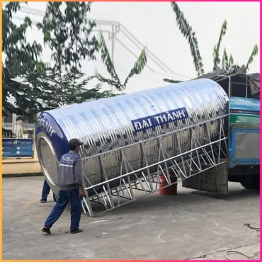 BỒN NƯỚC INOX ĐẠI THÀNH 10.000 LÍT NGANG
