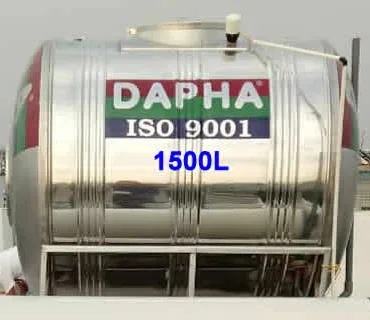Bồn nước inox Dapha R 1500l ngang