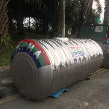 Bồn nước inox Dapha R 3000L ngang