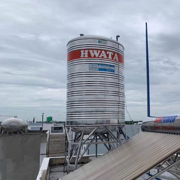 Nhận làm chân cao 1m tính từ đáy bồn đến mặt sàn bồn inox 2000L đứng