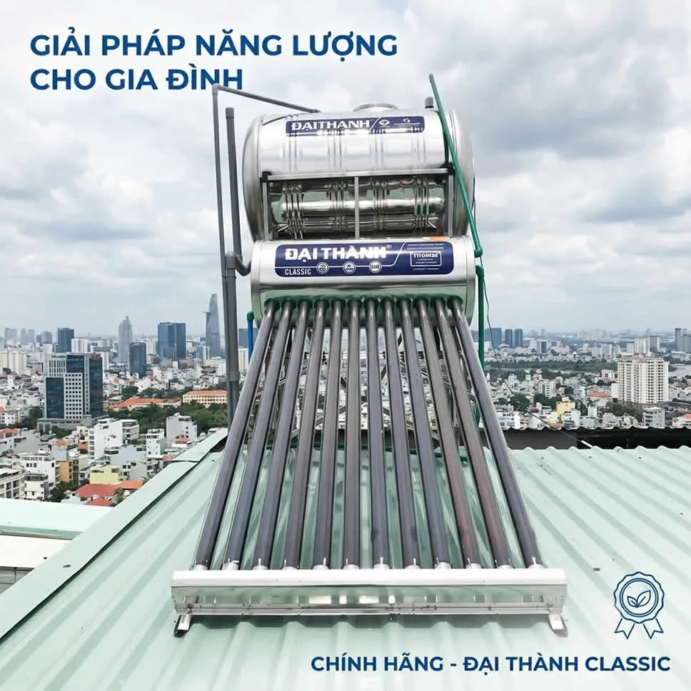 Máy Năng Lượng Mặt Trời Đại Thành 130 Lít Classic