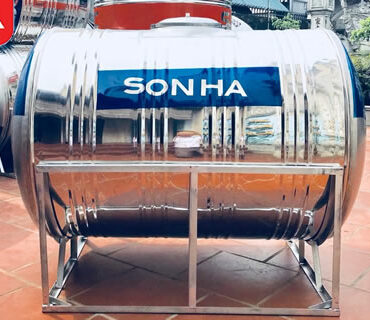 BỒN NƯỚC INOX SƠN HÀ 1000 LÍT NẰM