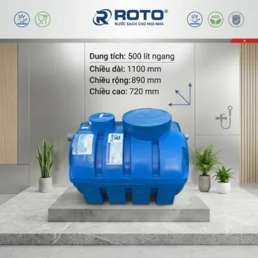 Bồn tự hoại RoTo 500 lít ngang