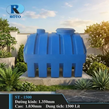 Bồn tự hoại Roto 1500 lít ngang
