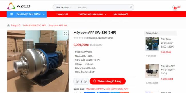 MAY BƠM NƯỚC APP SW-320