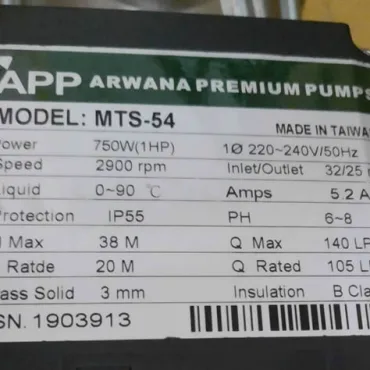 M&aacute;y bơm nước đa tần c&aacute;nh APP MTS-53