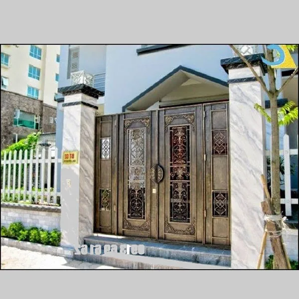 Cổng nhôm đúc hợp kim 4 cánh làm theo yêu cầu - Ảnh 8