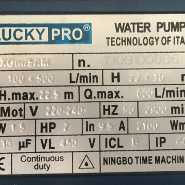 MOTOR BƠM LUCKY PRO 2HP XGm/5AM
