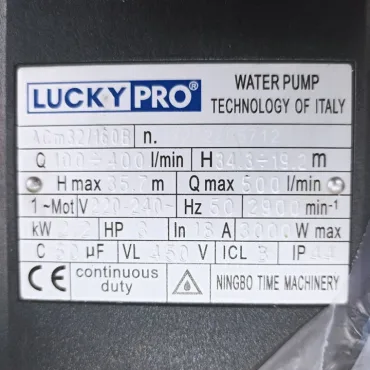 TSKT MÁY BƠM MẶT BÍCH LUCLY PRO ACm 32/160B