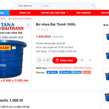Bơ nhựa 1000L Đại Thành