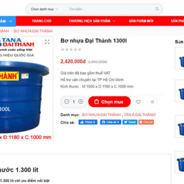 Bơ nhựa 1300L Đại Thành