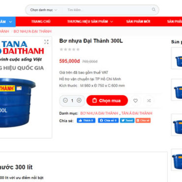 Bơ nhựa 300l Đại Thành