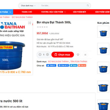 Bơ nhựa 500L Đại Thành