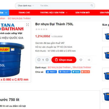 Bơ nhựa 750L Đại Thành