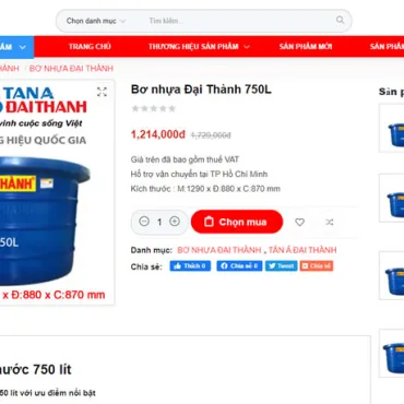 Bơ nhựa 750L Đại Thành
