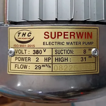 Máy bơm nước Tân Hoàn Cầu 2Hp 380v