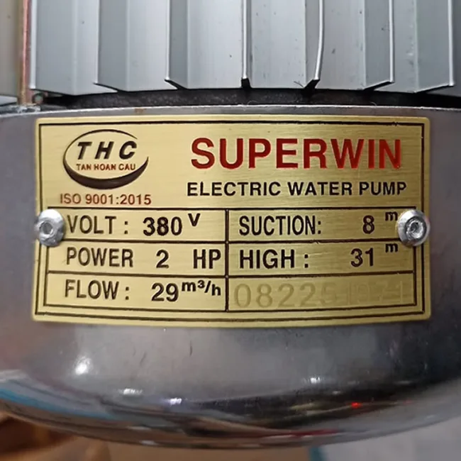 Máy bơm nước Tân Hoàn Cầu 2Hp 380v