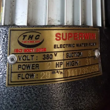 TSKT Máy bơm nước Tân Hoàn Cầu 2Hp 380v