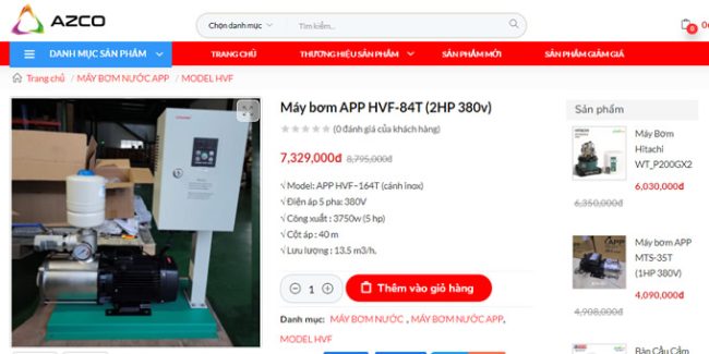MÁY BƠM BIẾN TẦN 2HP 380V APP HVF-84T