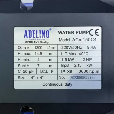 TSKT Máy Bơm 2Hp họng 114 ADELINO