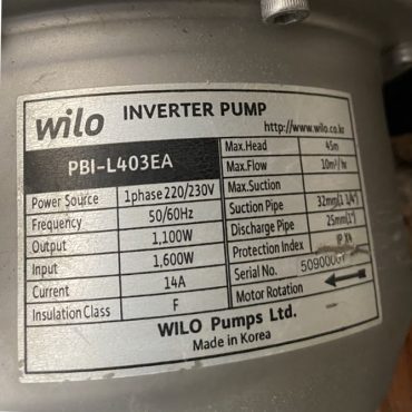 TSKT Máy bơm biến tần 1.5Hp Wilo PBI L403EA