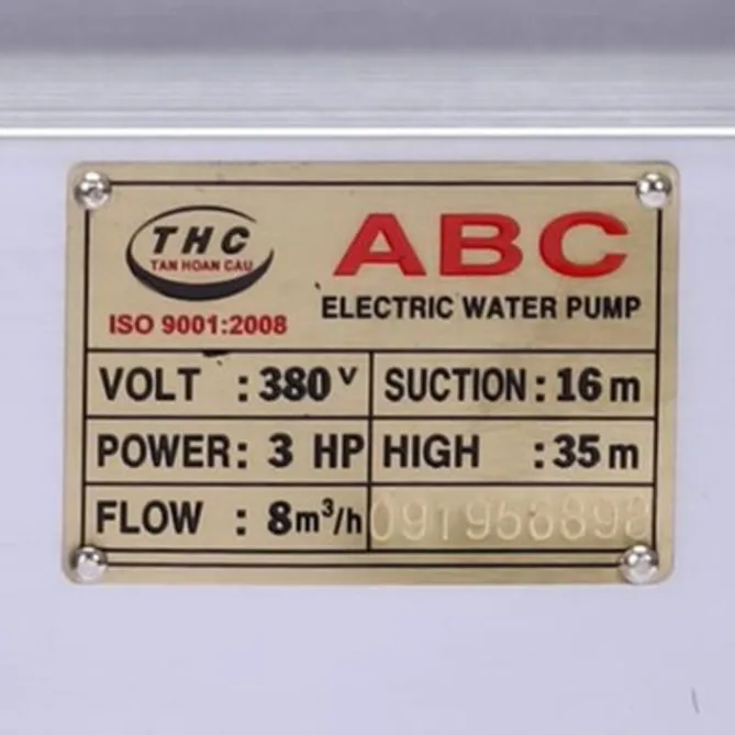 TSKT Máy bơm giếng Tân Hoàn Cầu 3Hp