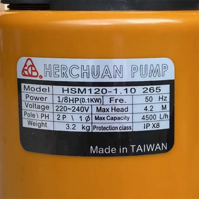 Máy bơm nước thải 100w NTP HSM120-1.10 265