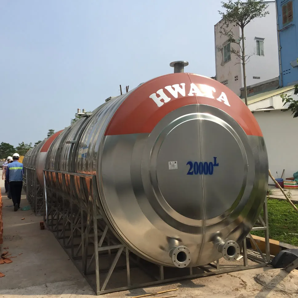 Bồn inox Hwata 20.000 lít ngang