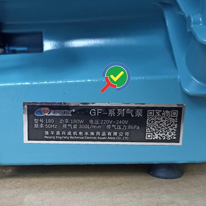 Thông số kỷ thuật Máy thổi oxy Resun GF-180 (180w)