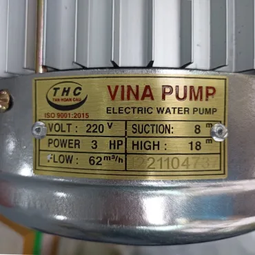 Thông số kỷ thuậtMáy bơm Tân Hoàn Cầu 3HP họng 114-114