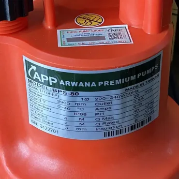 Thông số kỷ thuật Máy bơm nước thải 80w APP BPS-80