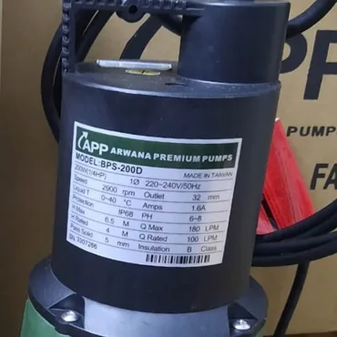 Thông số kỷ thuật Máy bơm nước thải 200w APP BPS-200D