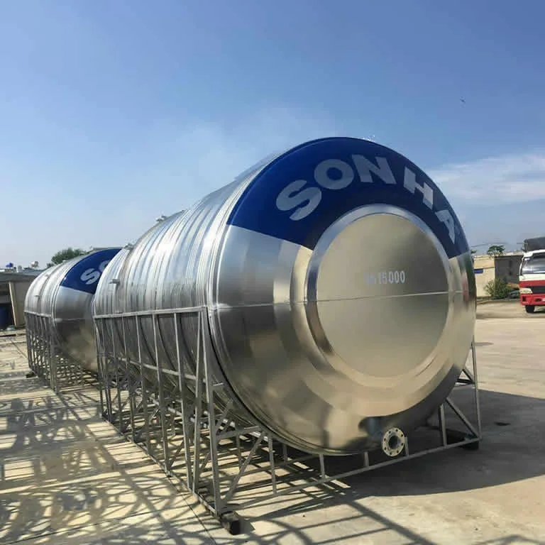 Bồn inox Sơn Hà 15m3 ngang