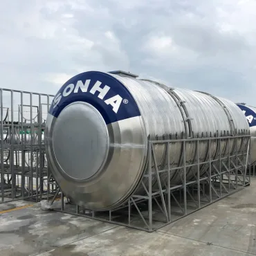 Bồn inox Sơn H&agrave; 20m3 ngang