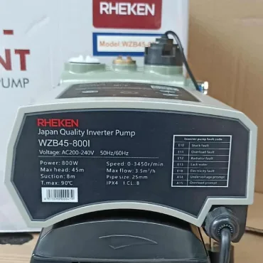 Th&ocirc;ng số kỷ thuật M&aacute;y bơm nước 800w RHEKEN WZB45-800I