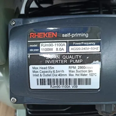 Thông số kỷ thuật Máy bơm nước RHEKEN RJm90-1500A