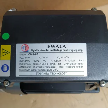 Th&ocirc;ng số kỷ thuật M&aacute;y Bơm nước Ewala CM4-60