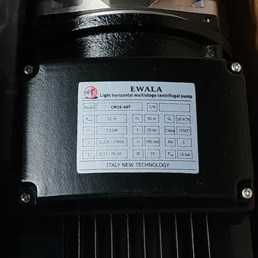 Th&ocirc;ng số kỷ thuật M&aacute;y Bơm nước Ewala CM16-40T