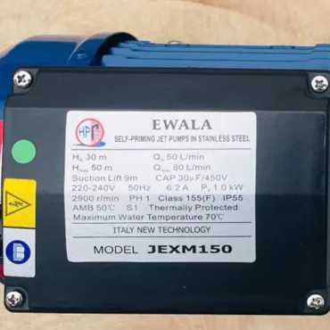 Th&ocirc;ng số kỷ thuật M&aacute;y Bơm nước Ewala JEXM150