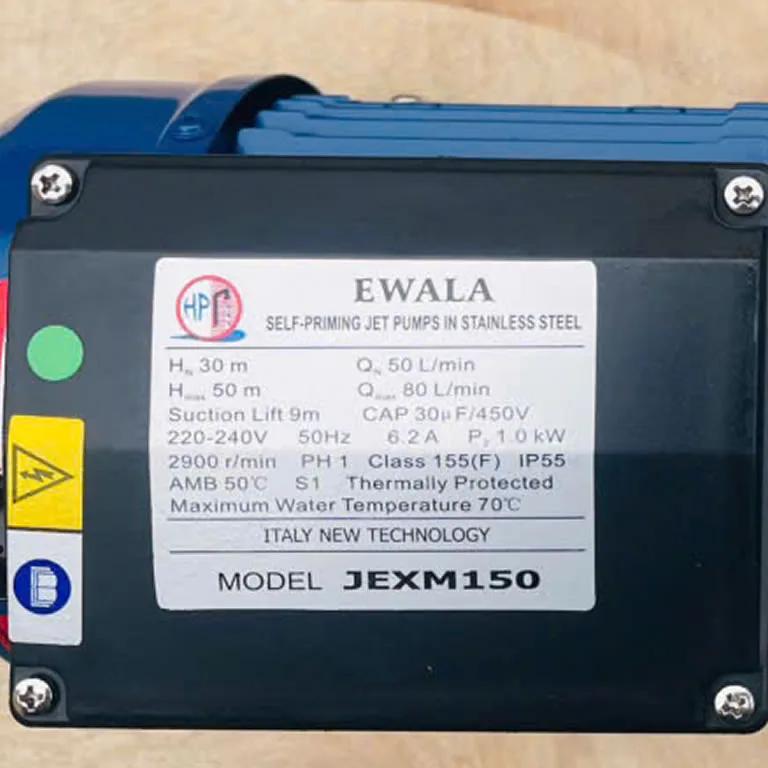 Thông số kỷ thuật Máy Bơm nước Ewala JEXM150