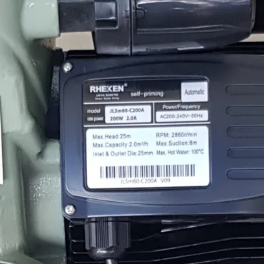 Th&ocirc;ng số kỷ thuật M&aacute;y bơm nước RHEKEN RJSm60-C200A (200w)