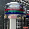 Bồn inox Dapha đứng với dải sơn đỏ xanh lá xanh dương và chữ ISO 9001 trên thân (ảnh minh hoạ dòng hàng)
