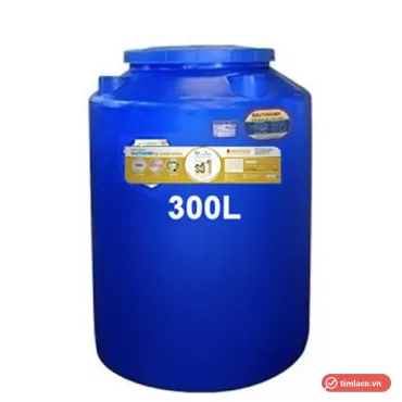 Bồn nhựa Đại Thành dạng đứng màu xanh dương, nhãn vàng dòng đa chức năng trên thân (ảnh minh hoạ dòng hàng)