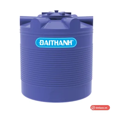 Bồn nhựa Đại Thành thế hệ mới kiểu đứng màu xanh dương, thân có gân ngang, logo DAITHANH trên thân (ảnh minh hoạ dòng hàng)