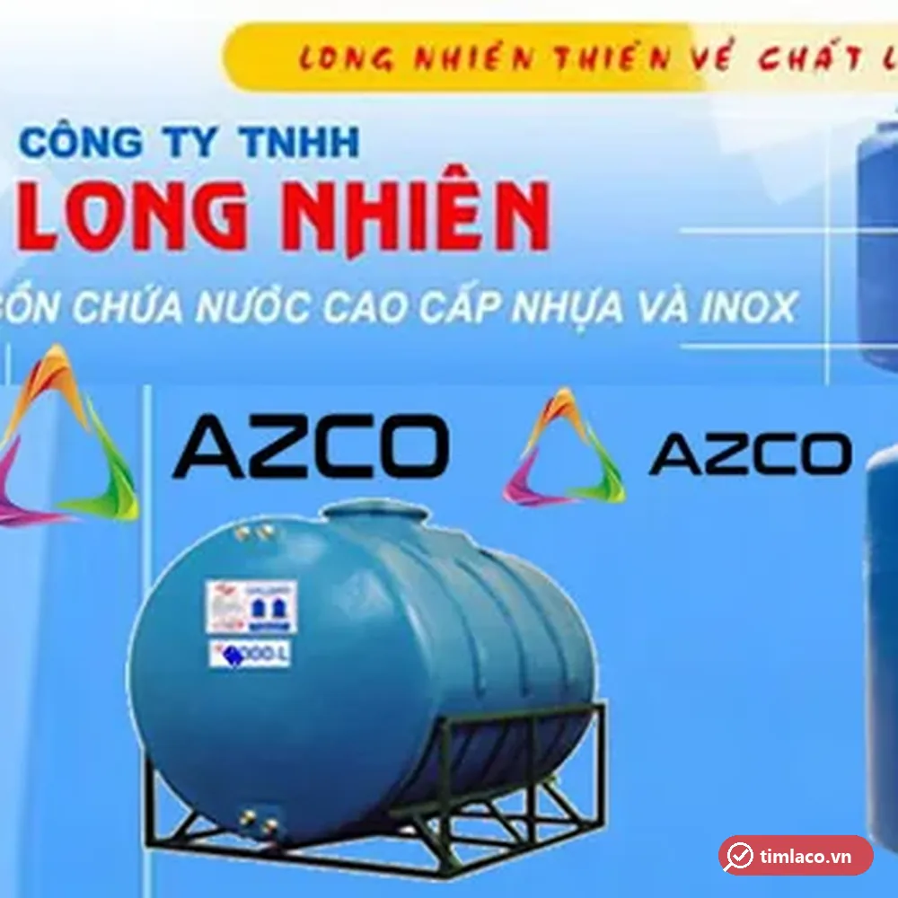 Các bồn nhựa Long Nhiên dạng đứng và dạng ngang có chân đỡ (ảnh minh hoạ dòng hàng)