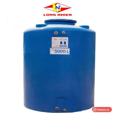 Bồn nhựa Long Nhiên dạng đứng màu xanh dương, tem Long Nhiên trên thân (ảnh minh hoạ dòng hàng)