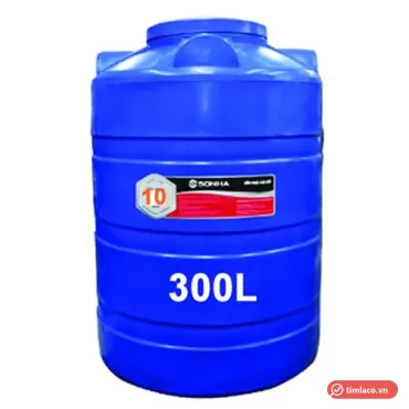 Bồn nhựa đứng Sơn Hà màu xanh dương, tem SONHA trên thân bồn (ảnh minh hoạ dòng hàng)