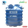 Bồn tự hoại nhựa RoTo dạng đứng màu xanh dương, bảng chữ ROTO trên thân (ảnh minh hoạ dòng hàng)