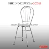 Ghế dựa inox Hwata GCD10 toàn thân inox, lưng tựa nan vòm, mặt ngồi tròn bằng inox