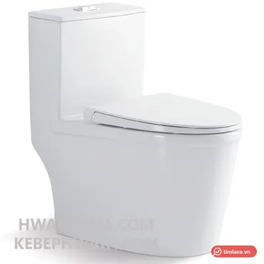B&agrave;n cầu một khối Hwata HT-108 m&agrave;u trắng, nh&igrave;n ch&eacute;o tr&ecirc;n nền trắng